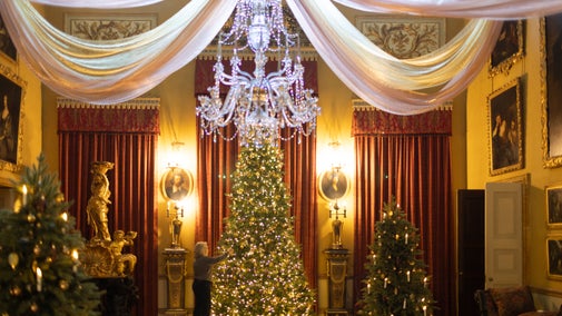 Christmas in the Saloon at Kingston Lacy in Dorset